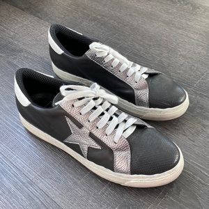 Italian Leather Star Sneakers
